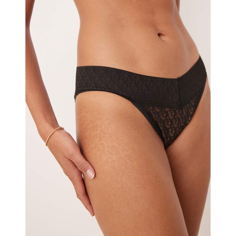 Calvin Klein Modern Lace low rise bikini brief in black