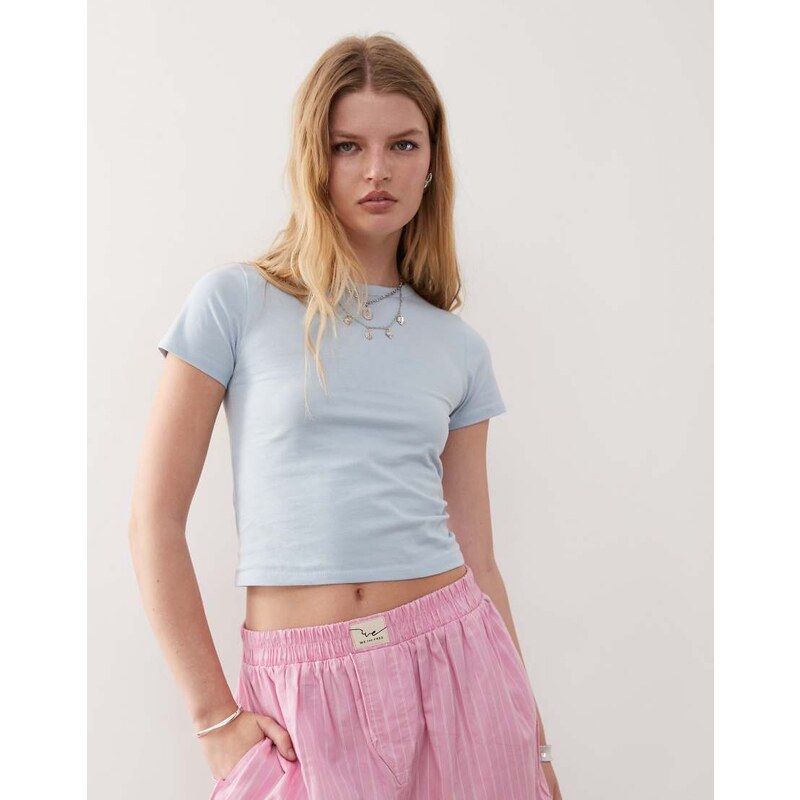 Reclaimed Vintage baby tee in powder blue 106226145
