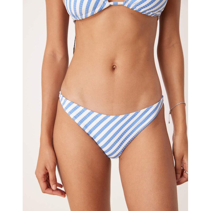& Other Stories bikini bottoms in blue stripes 115512035