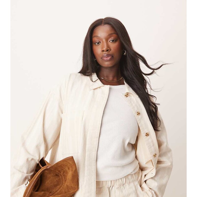 ASOS Curve ASOS DESIGN Curve jacket with pocket detail co-ord in