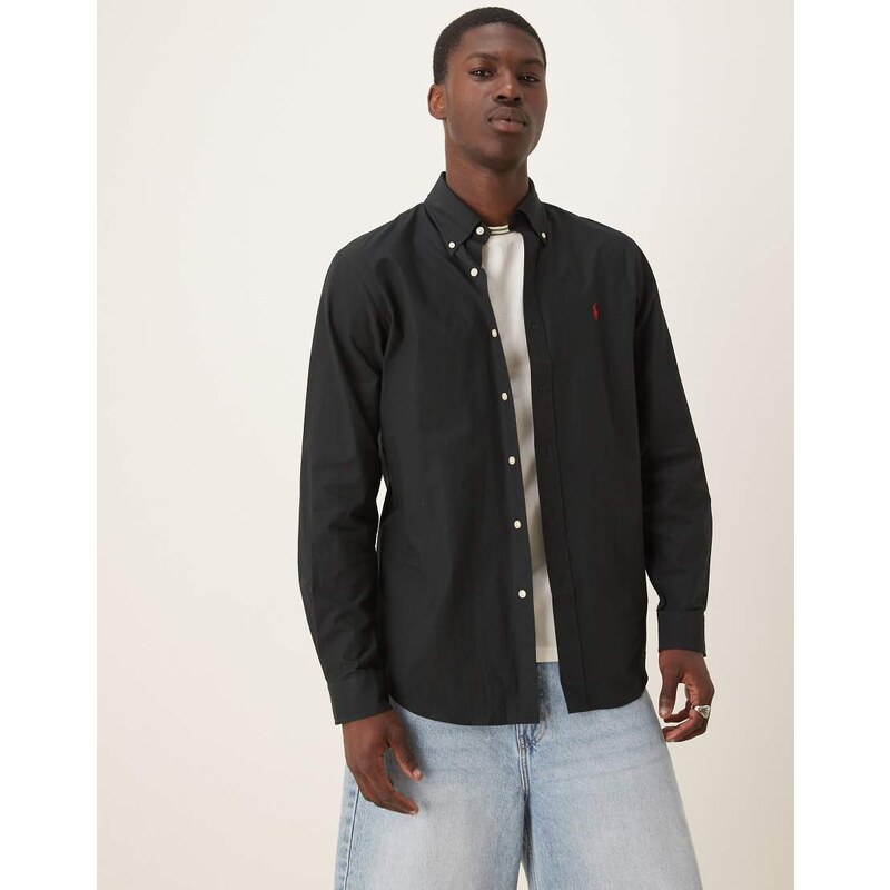 Polo Ralph Lauren custom fit poplin shirt in black