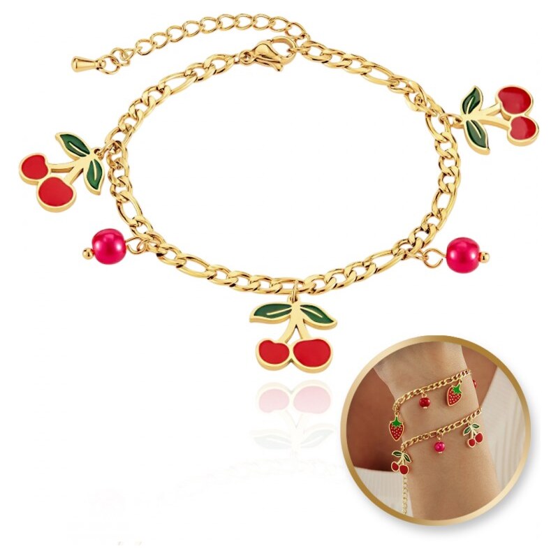 Flamenco Mystique Pozlacený náramek z chirurgické oceli 14k zlatem s 107763951