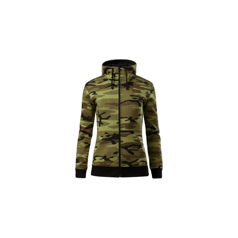Malfini CAMO ZIPPER C20 dámská mikina maskáčová/zelená 106238371