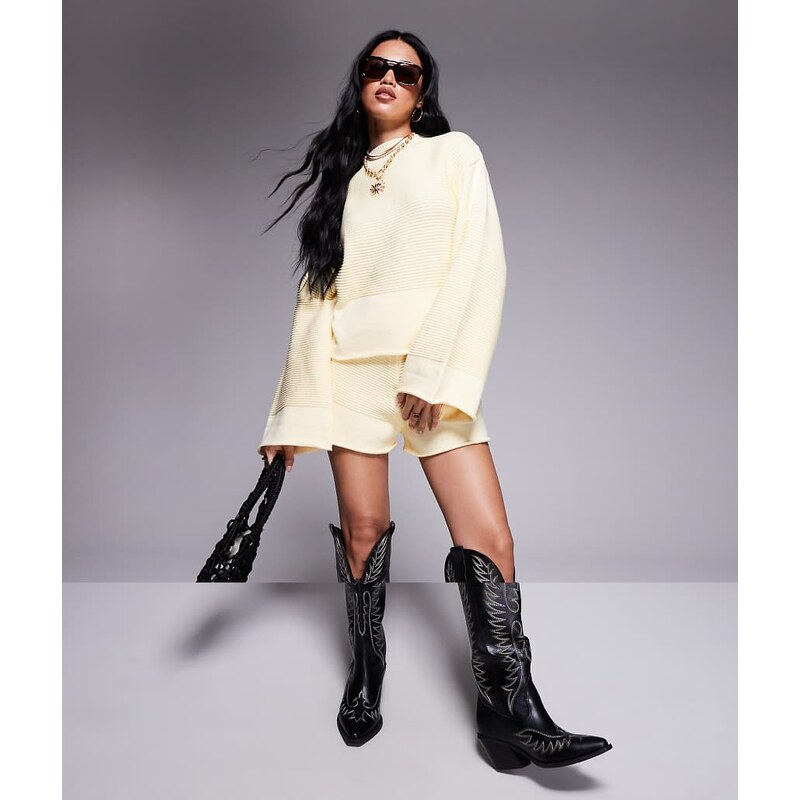 Princess Polly Cheyenne flare sleeve jumper and shorts full set