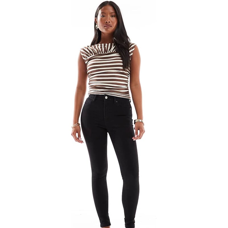 ASOS Petite ASOS DESIGN Petite skinny jeans in clean black 112577934