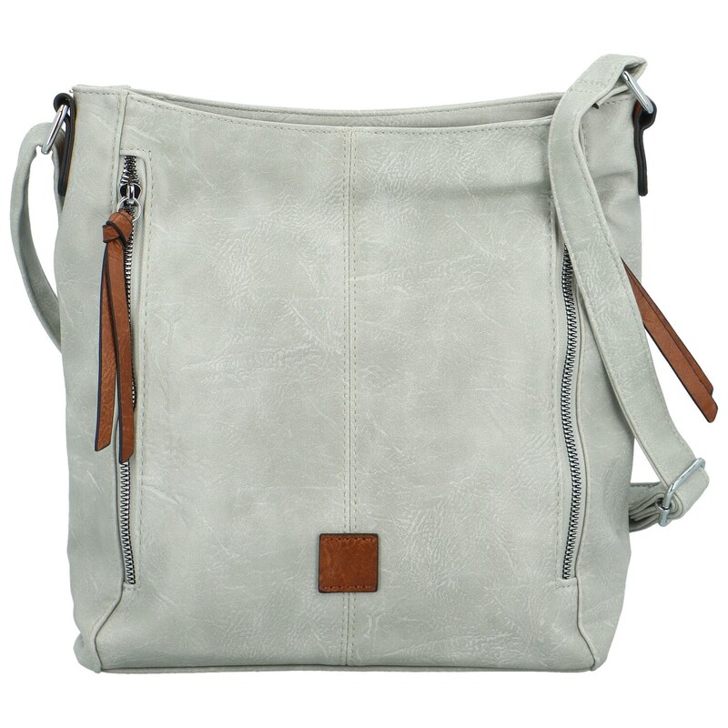 Amalia Stylová dámská koženková crossbody kabelka Samer, šedá