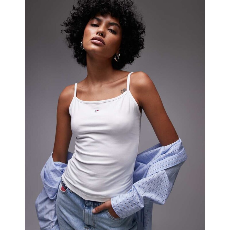 Tommy Jeans essential strappy top in white