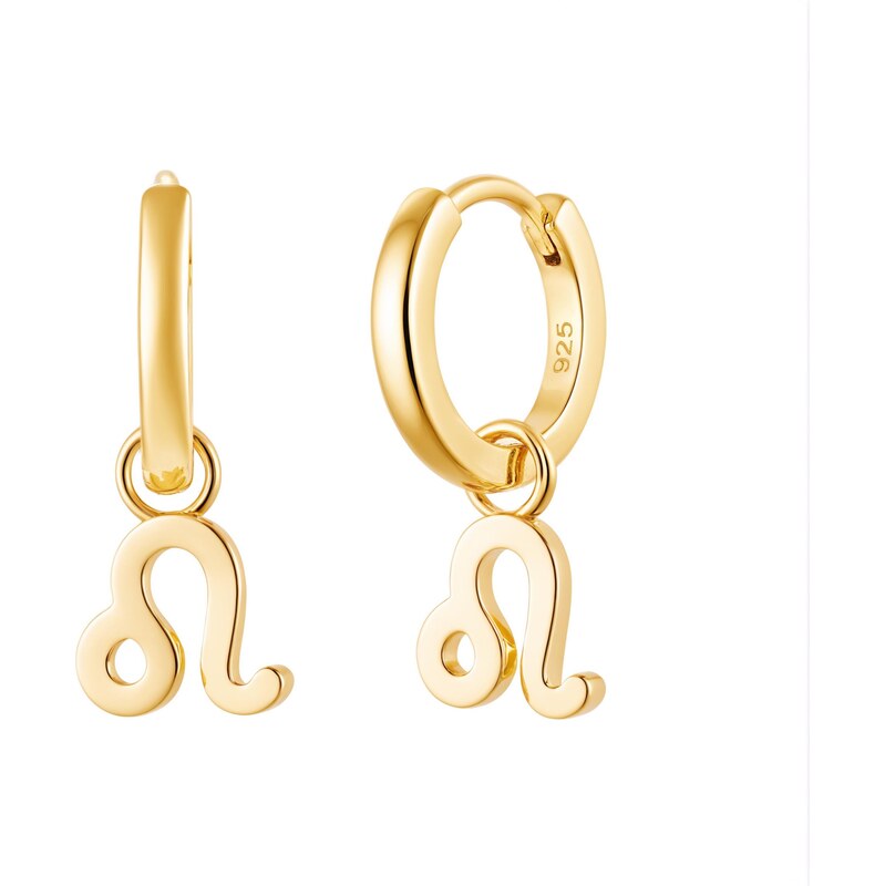 Olivie Stříbrné náušnice LEV GOLD 9591