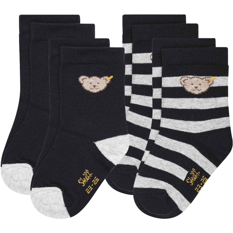 Steiff Collection Ponožky béžová / noční modrá / šedý melír