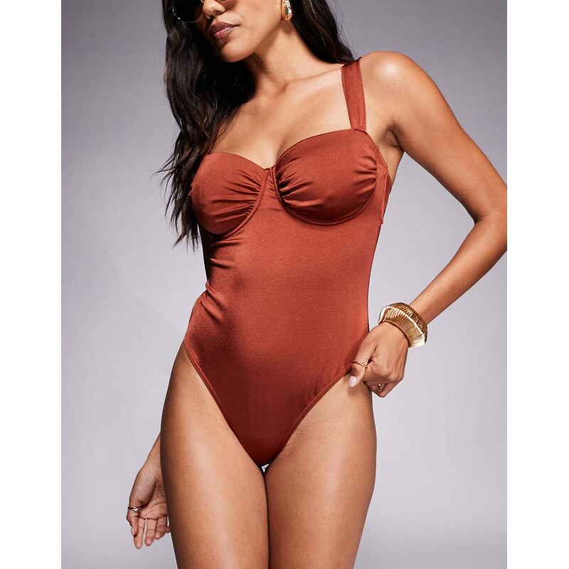 ASOS DESIGN Fuller Bust simone shine balcony padded underwired 115577330