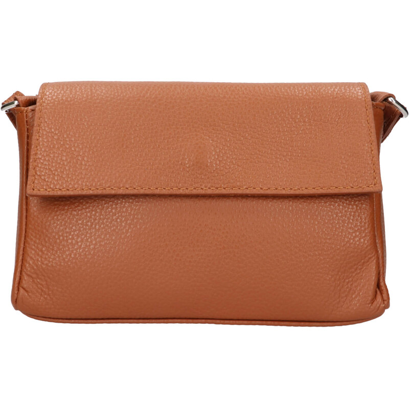 Dámská kožená crossbody kabelka Italia Darina - hnědá