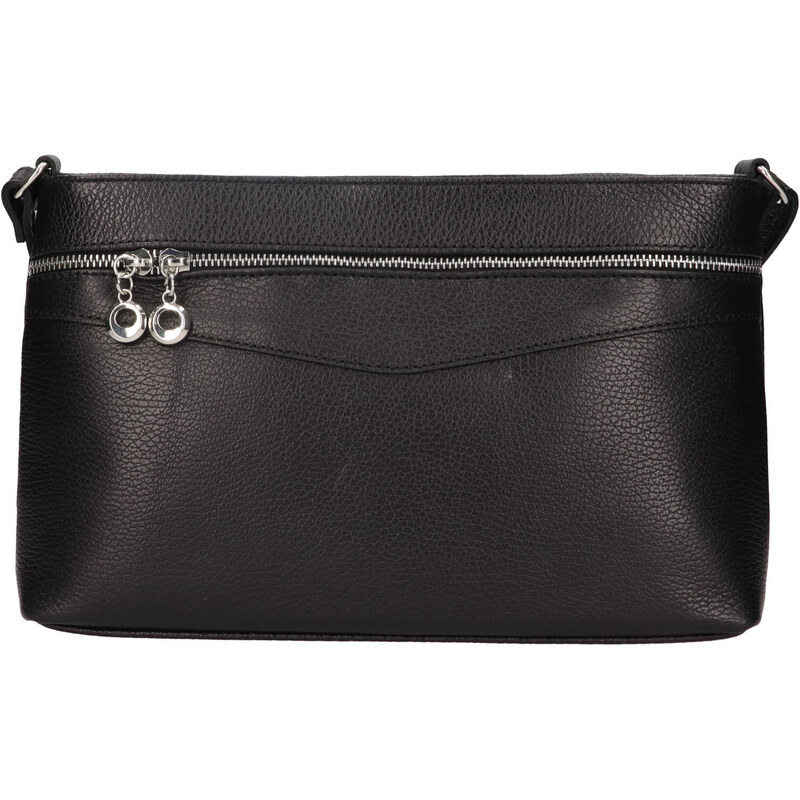 Dámská kožená crossbody kabelka Italia Benea - černá