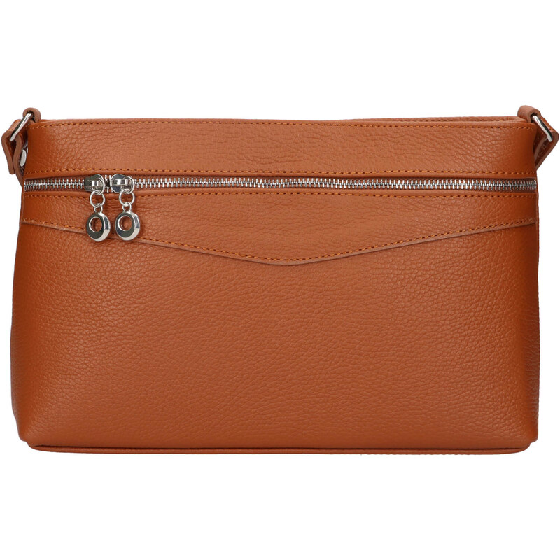 Dámská kožená crossbody kabelka Italia Benea - hnědá