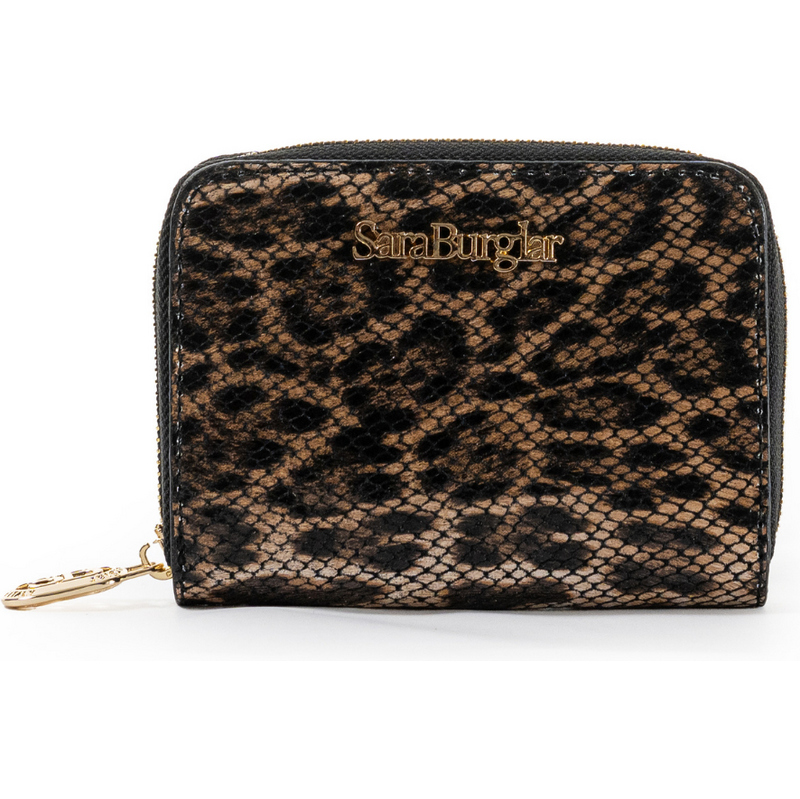 SARA BURGLAR Leopard Brown peněženka