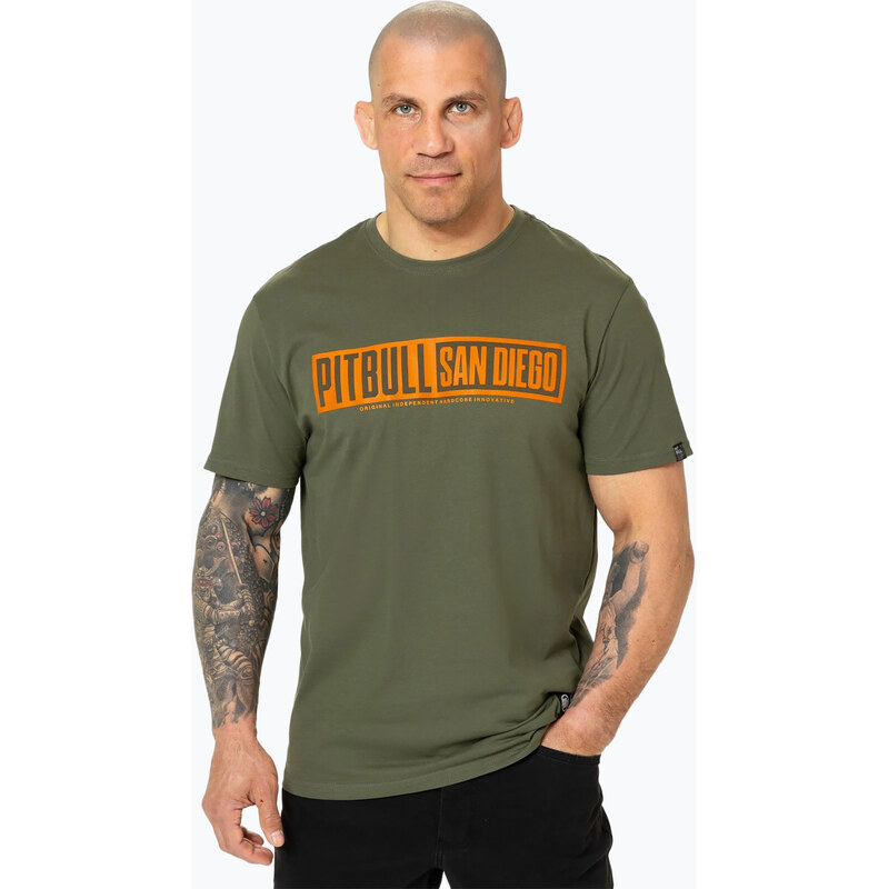 Pánské tričko Pitbull Eighty Nine Dog dark olive