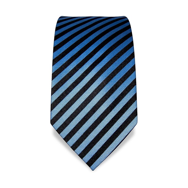 Vincenzo Boretti Modro černá pruhovaná kravata VB1434