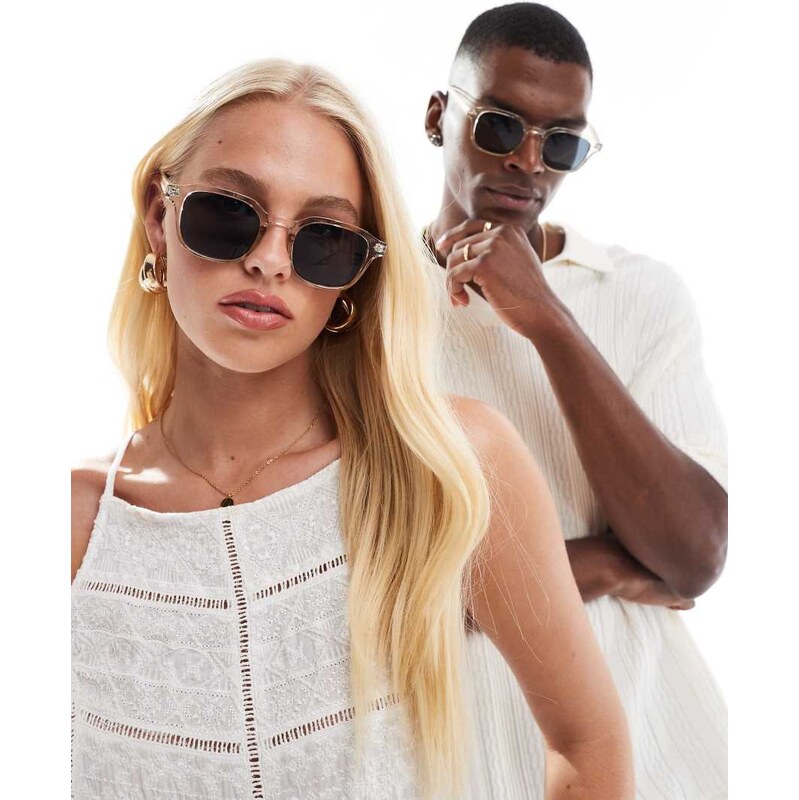 Aire Serpens square sunglasses in crystal-Grey 106258914