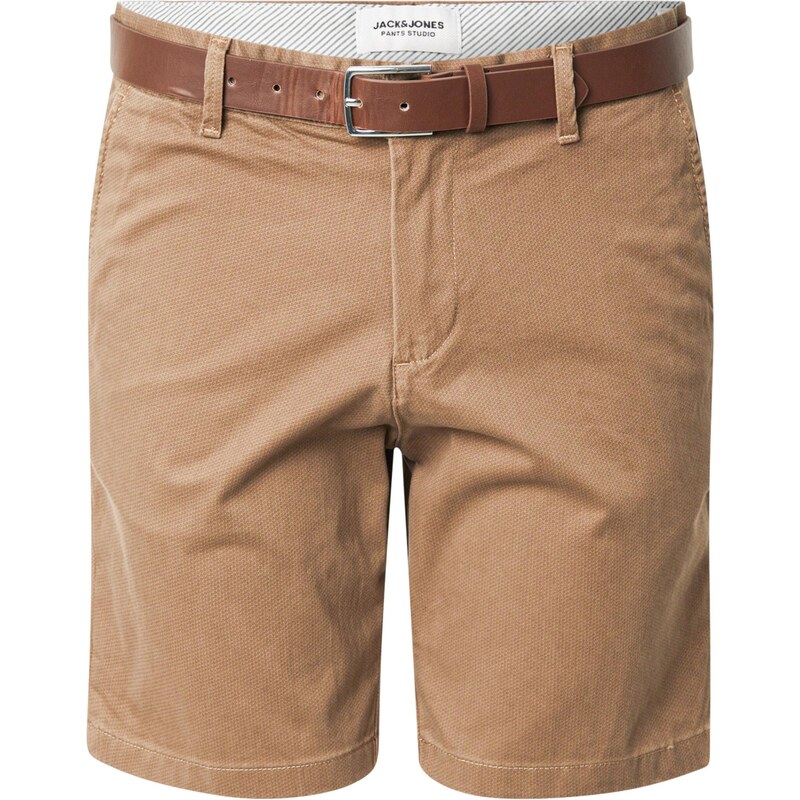 JACK & JONES Chino kalhoty JPSTMARCO LEGACY hnědá / brokátová