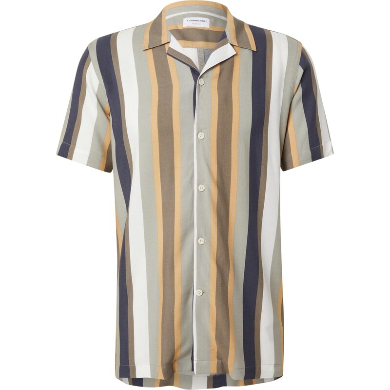 Lindbergh Košile marine modrá / šedá / khaki / bílá