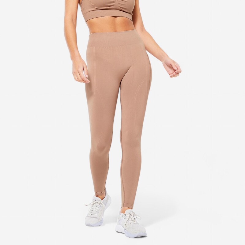 DOMYOS Dámské bezešvé fitness legíny 900 Push Up 89704532