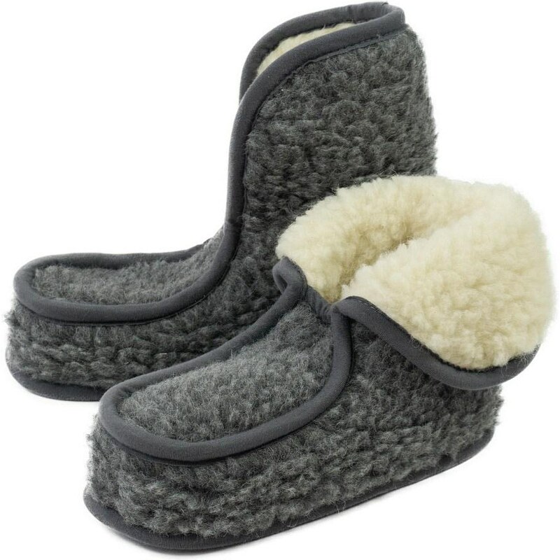 Kampol Ponožky z merino vlny Granny graphite velikost 41-42 106265455