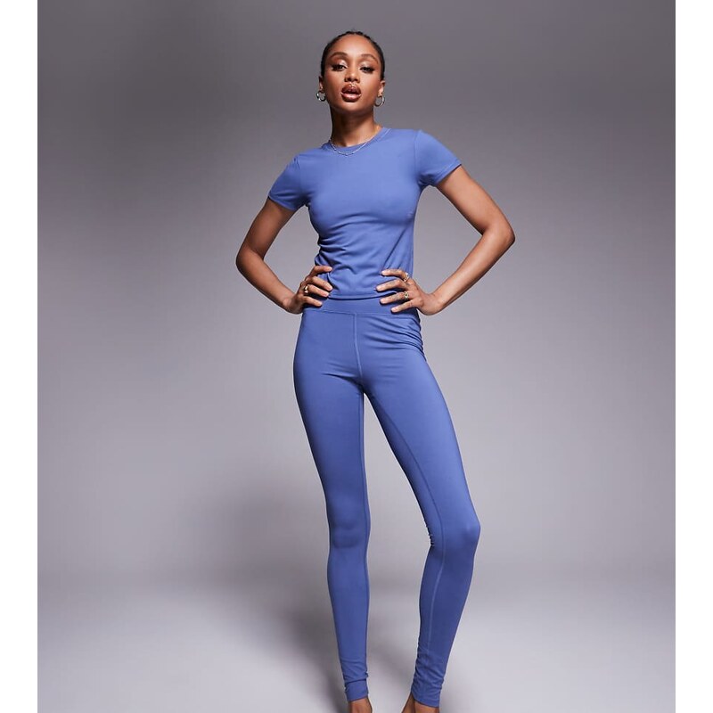 4505 Tall Icon soft touch high waist yoga legging in china blue 114370169