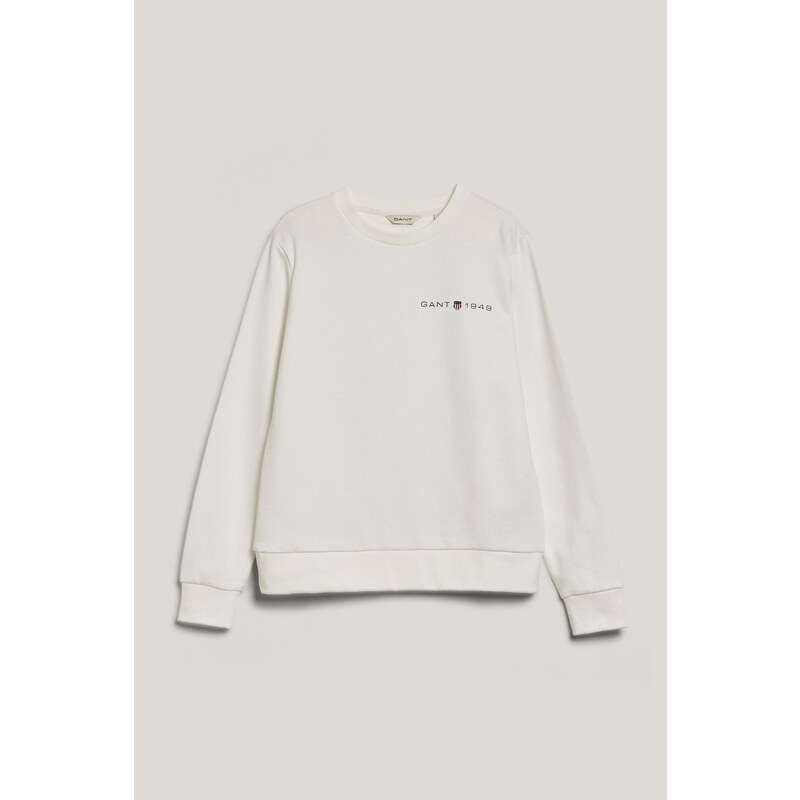 MIKINA GANT REG PRINTED GRAPHIC C-NECK EGGSHELL 100329224