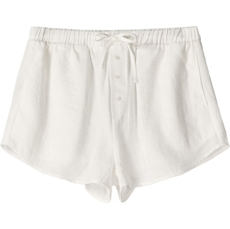 Bershka Kalhoty bílá
