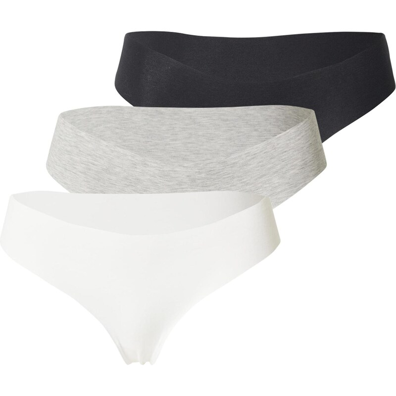 Hunkemöller Kalhotky šedá / černá / bílá