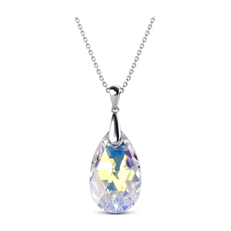 Elenys Drop – Swarovski pozlacený náhrdelník s krystaly 18K bílé zlato 106281138