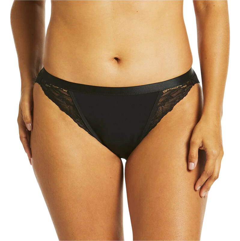Menstruační kalhotky Love Luna černé LUXE Lace Midi Tanga Brief