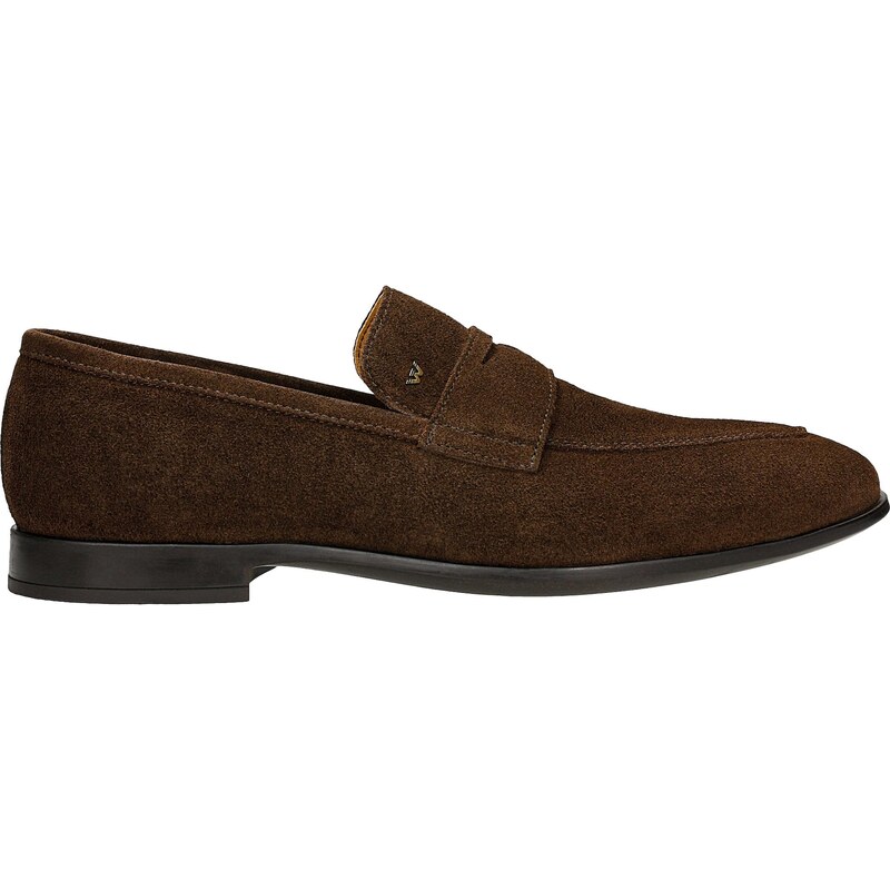 Wojas Hnědé Pánské Loafersy Z Nubukové Kůže