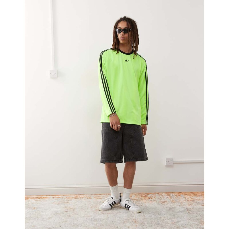 adidas Originals Adicolor jacquard long-sleeve jersey in green