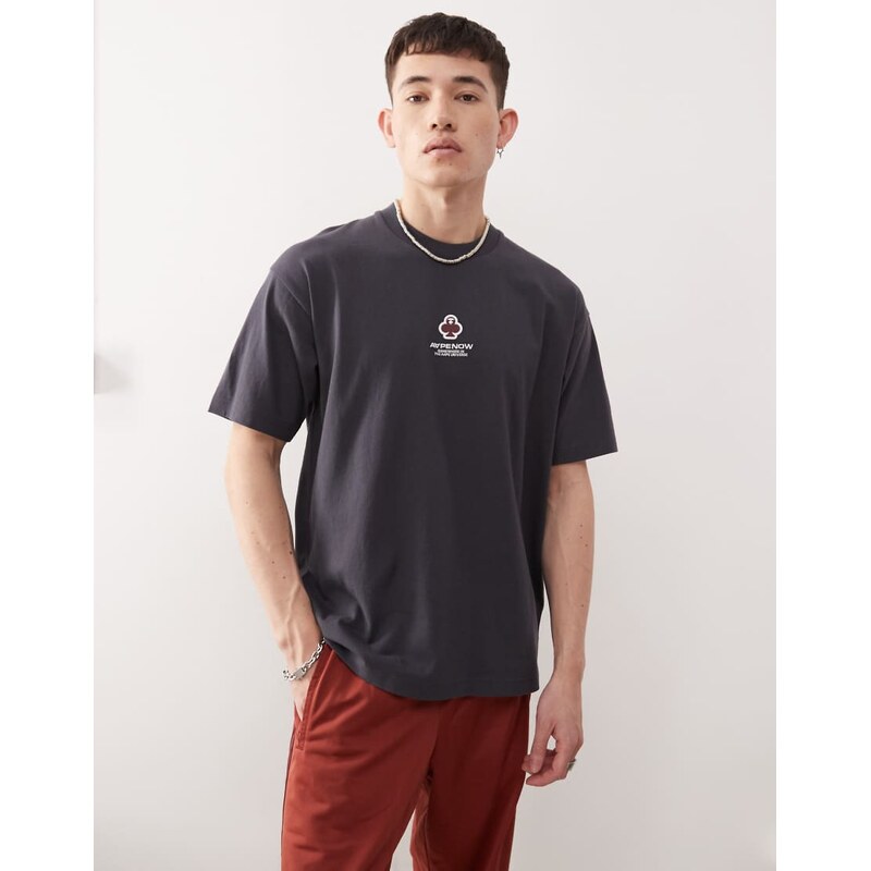 Aape by A Bathing Ape clover badge t-shirt in black 106585091