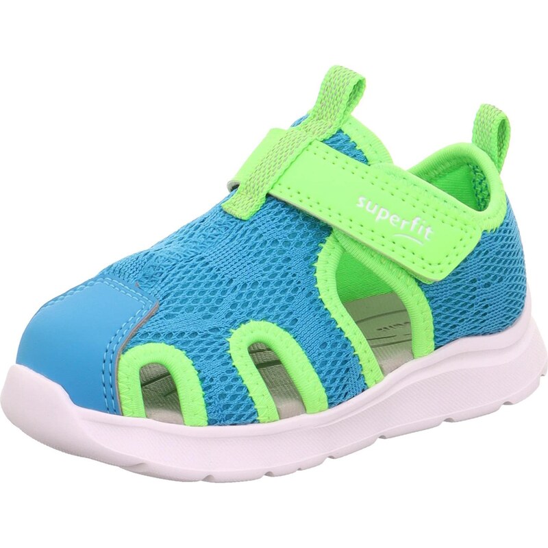 SUPERFIT Sandály WAVE azurová / jablko / bílá