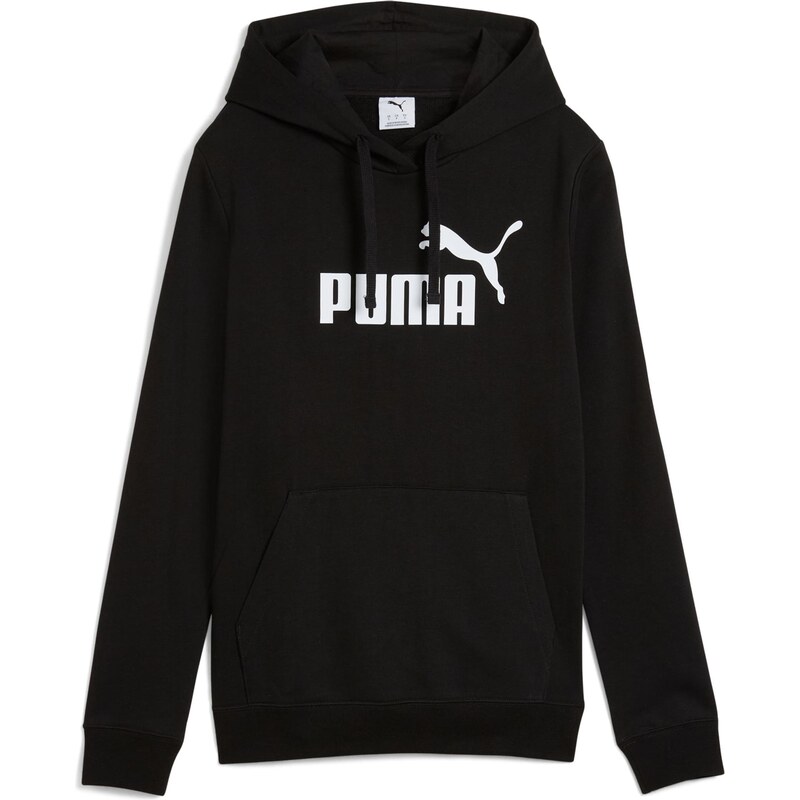 PUMA Sportovní mikina ESS No. 1 černá / bílá