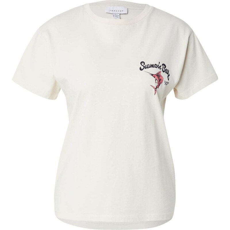 TOPSHOP Tričko Papya režná / růžová / černá