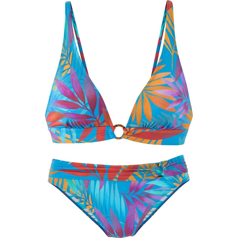 LASCANA Bikiny modrá / světle fialová / oranžová / červená