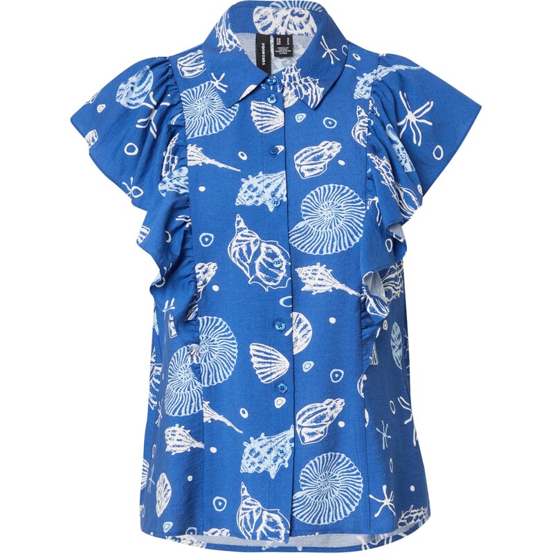 VERO MODA Halenka VMSEASHELL námořnická modř / bílá