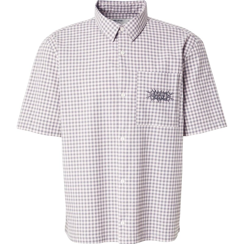 HOLLISTER Košile tmavě hnědá / oranžová / bílá