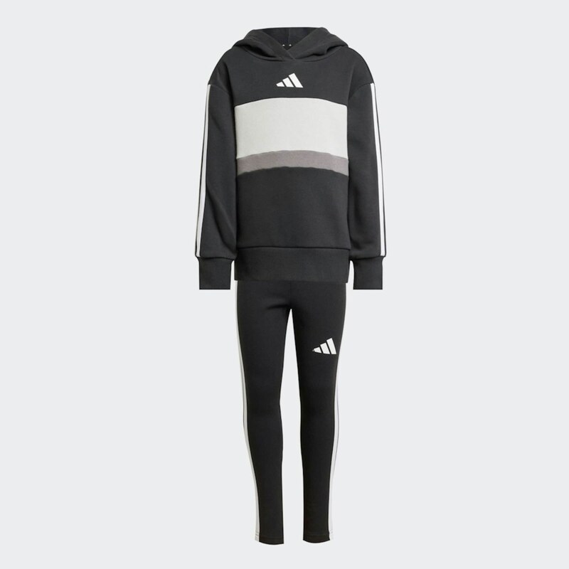 ADIDAS SPORTSWEAR Tepláková souprava šedá / černá / bílá