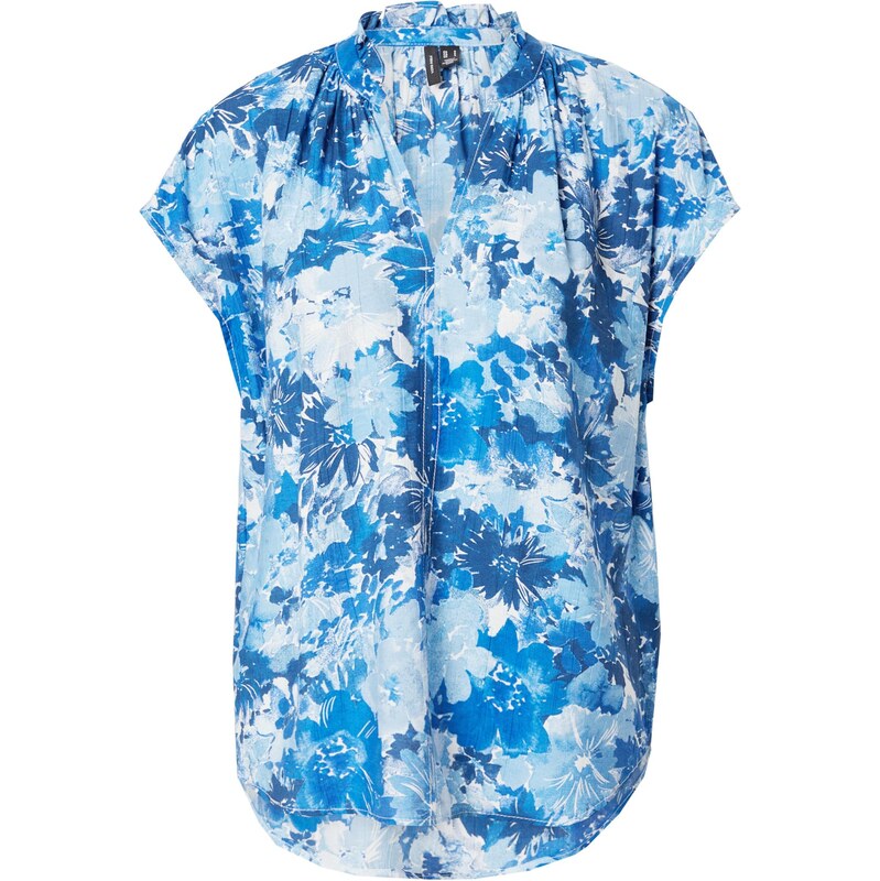 VERO MODA Halenka 'VMMAJA DITA' azurová / světlemodrá / tmavě modrá / offwhite