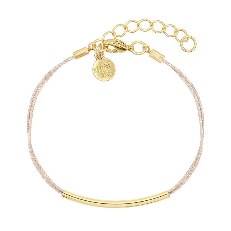Mint15 Šňůrkový náramek TUBE Champagne Gold 106341808