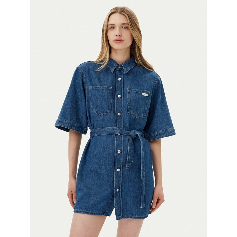 Calvin Klein dámské modré džínové šaty