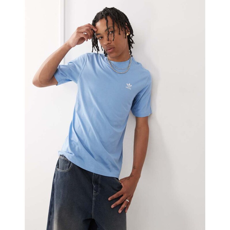 adidas Originals Trefoil essentials t-shirt in blue