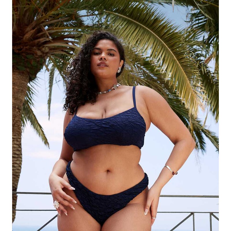 ASOS Curve ASOS DESIGN Curve Courtney textured florida bikini