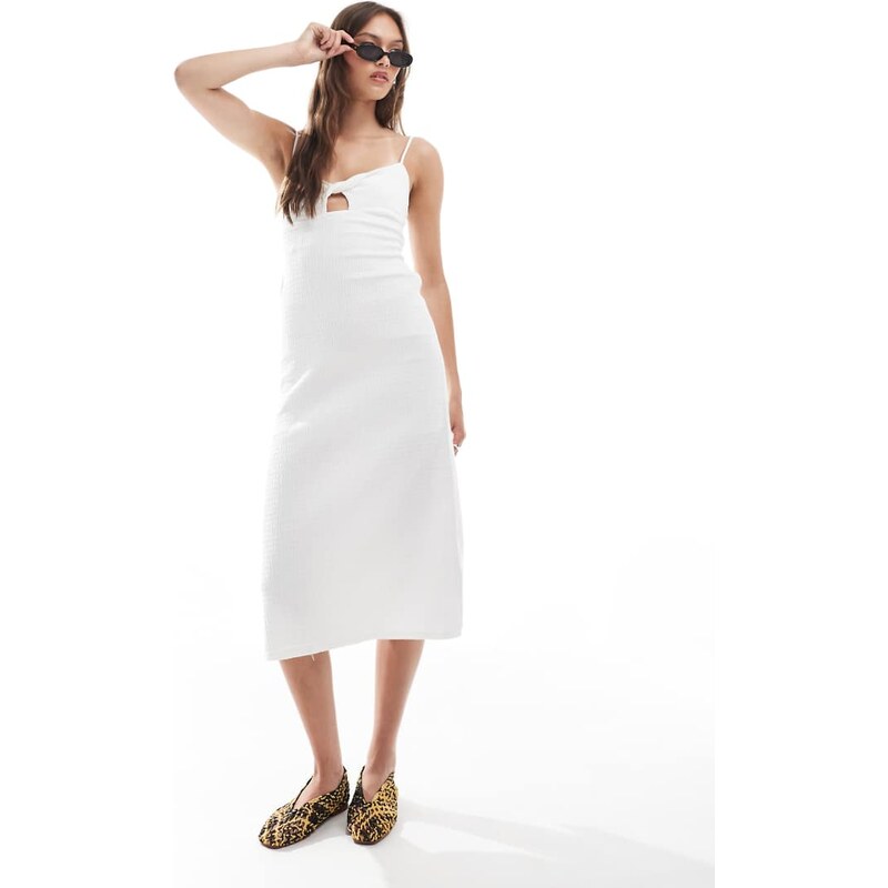 Billabong crystal clear midi beach dress in off white 106378561