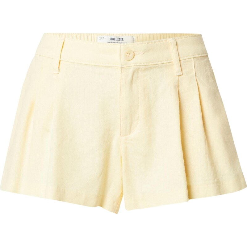 HOLLISTER Kalhoty se sklady v pase LIVVY světle žlutá