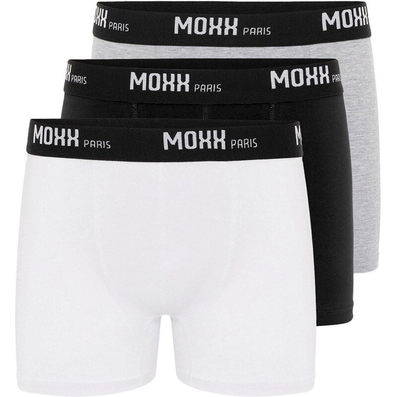 Moxx Paris Boxerky šedý melír / černá / bílá