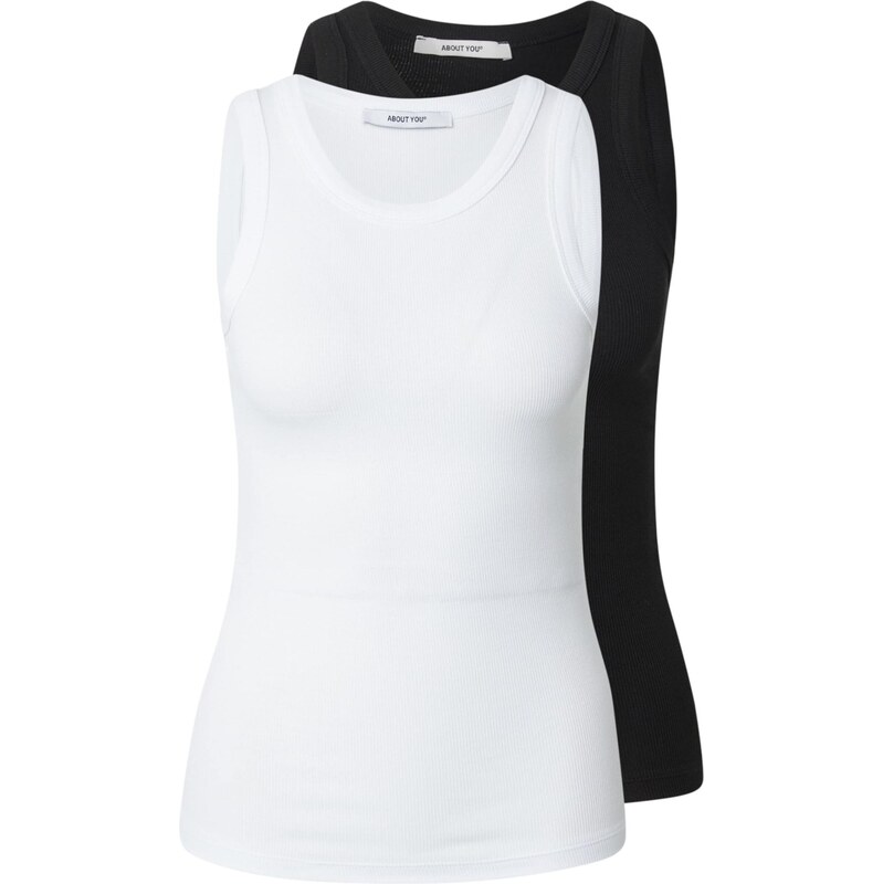 ABOUT YOU Top Lola černá / bílá 107287997